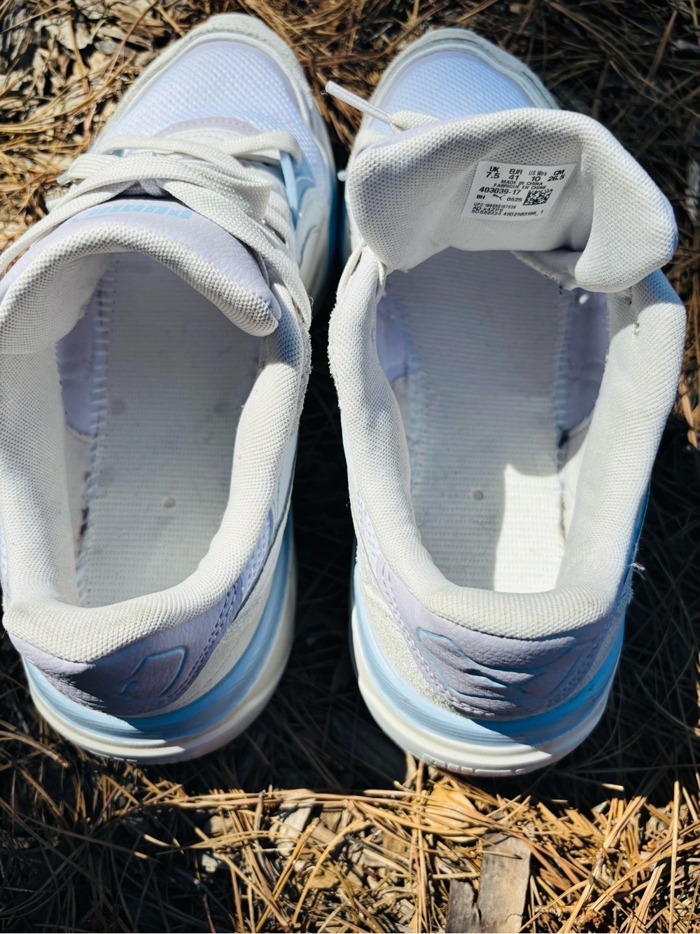 Puma Trinity 2 Lifestyle in white in light blue & purple accents size 10 - Picture 11 of 11